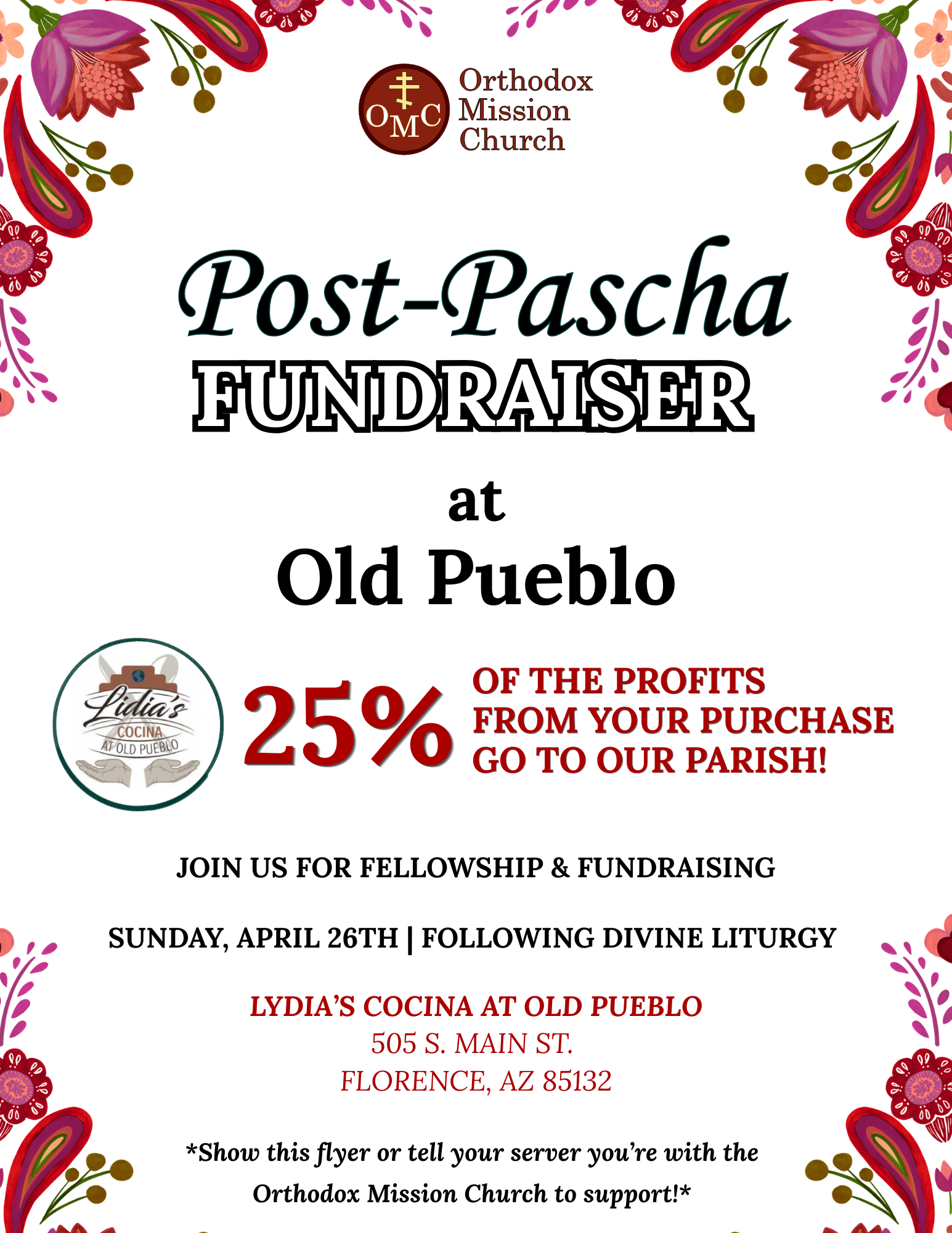 Paschal Fundraiser at Old Pueblo